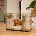 Dog Crate with Cushion & Bumper in Mink Bouclé by Lords & Labradors