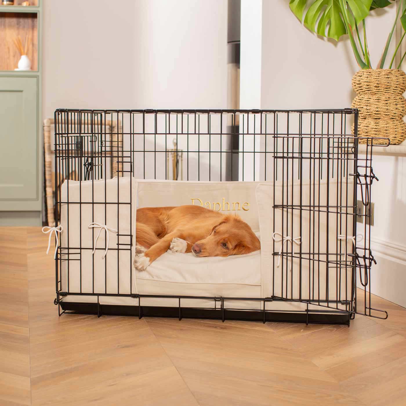 Dog Crate Bumper in Savanna Bone by Lords & Labradors