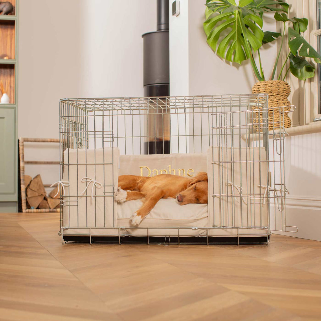 Dog Crate Bumper in Savanna Bone by Lords & Labradors