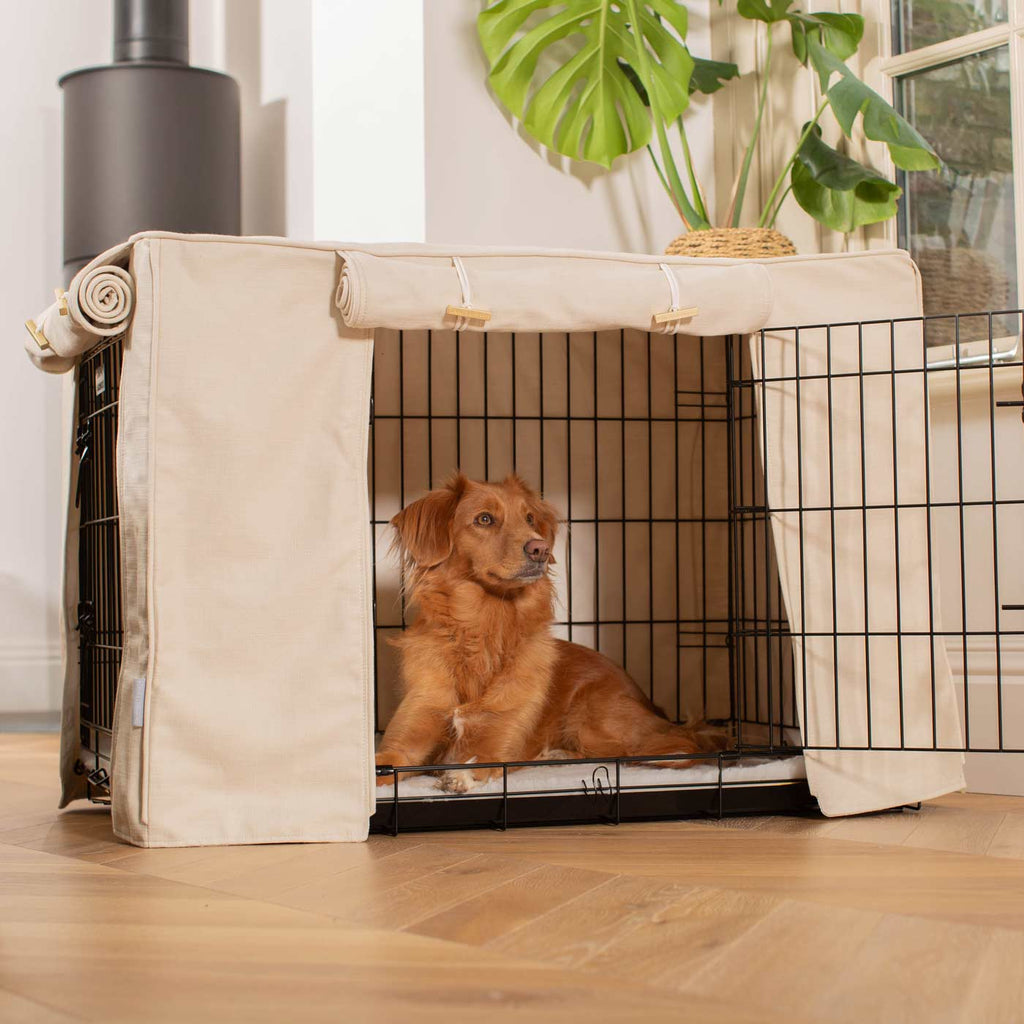 Dog Crate Cover In Savanna Bone by Lords & Labradors