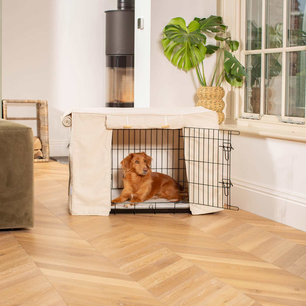 Dog Crate Cover In Savanna Bone by Lords & Labradors