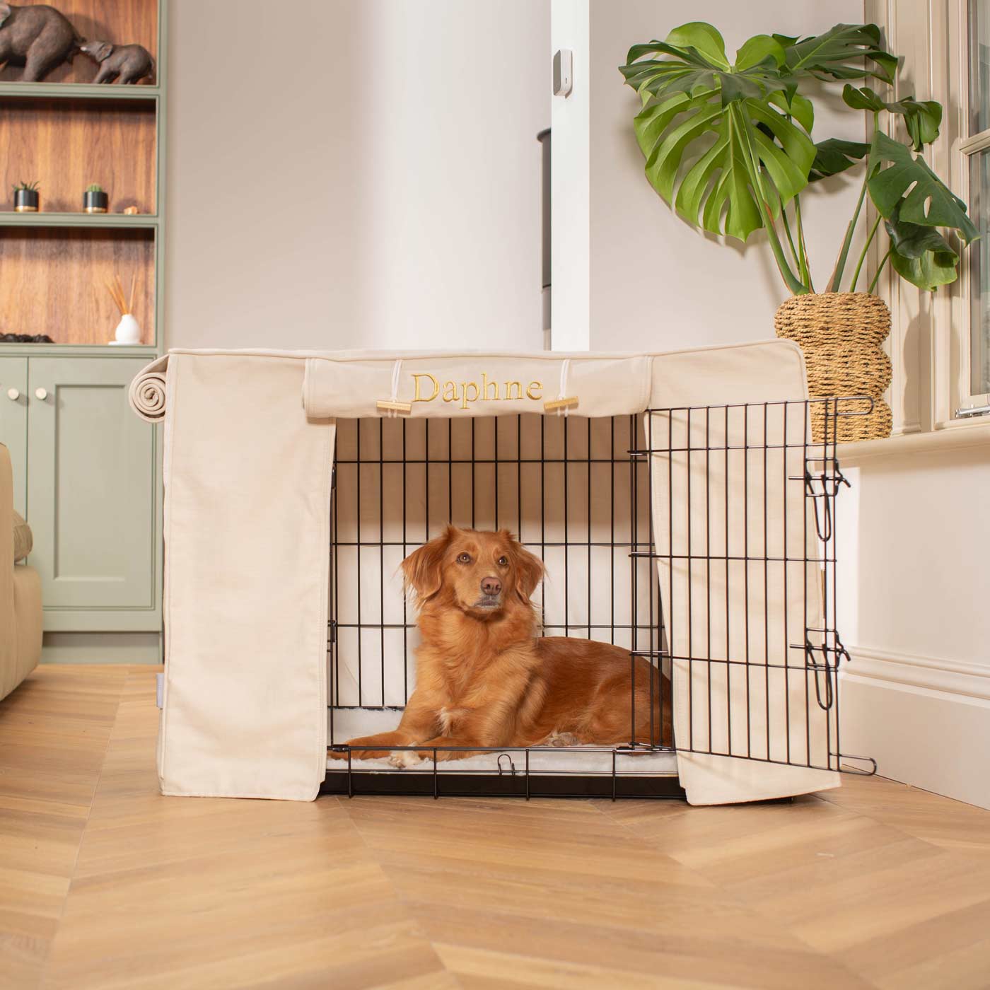 Dog Crate Cover In Savanna Bone by Lords & Labradors