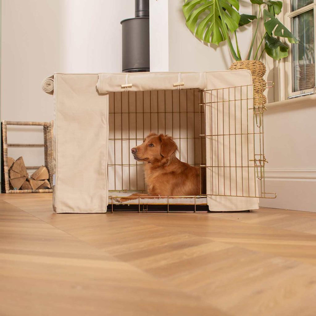 Dog Crate Cover In Savanna Bone by Lords & Labradors