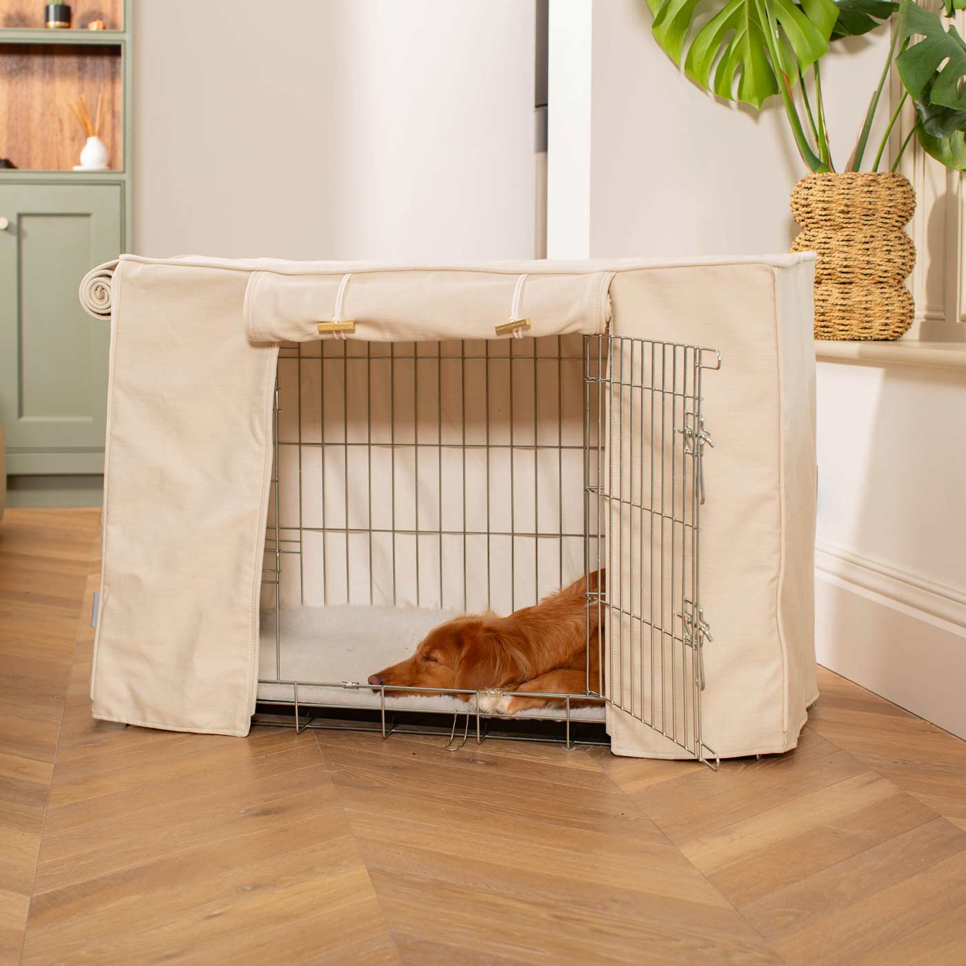 Dog Crate Cover In Savanna Bone by Lords & Labradors