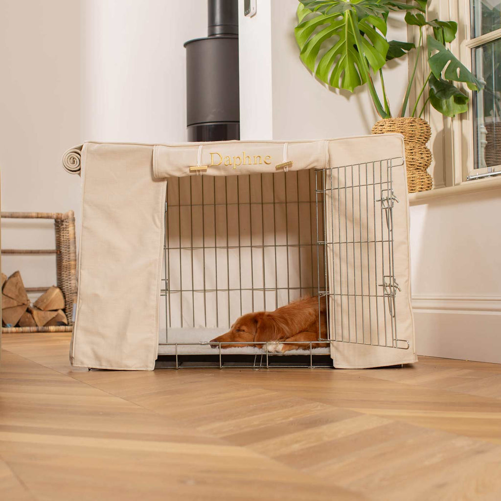 Dog Crate Cover In Savanna Bone by Lords & Labradors