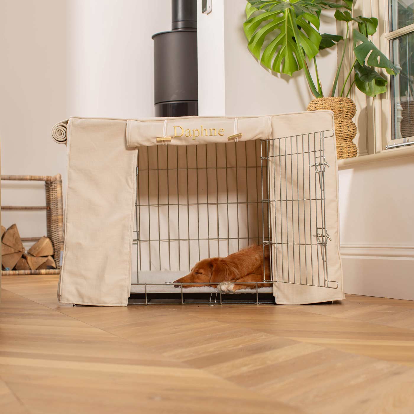 Dog Crate Cover In Savanna Bone by Lords & Labradors