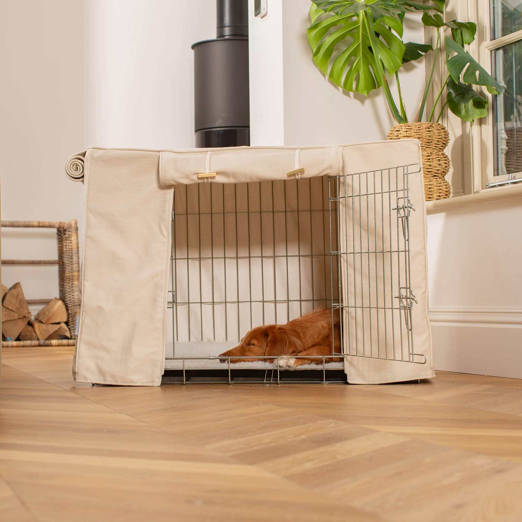 Dog Crate Cover In Savanna Bone by Lords & Labradors