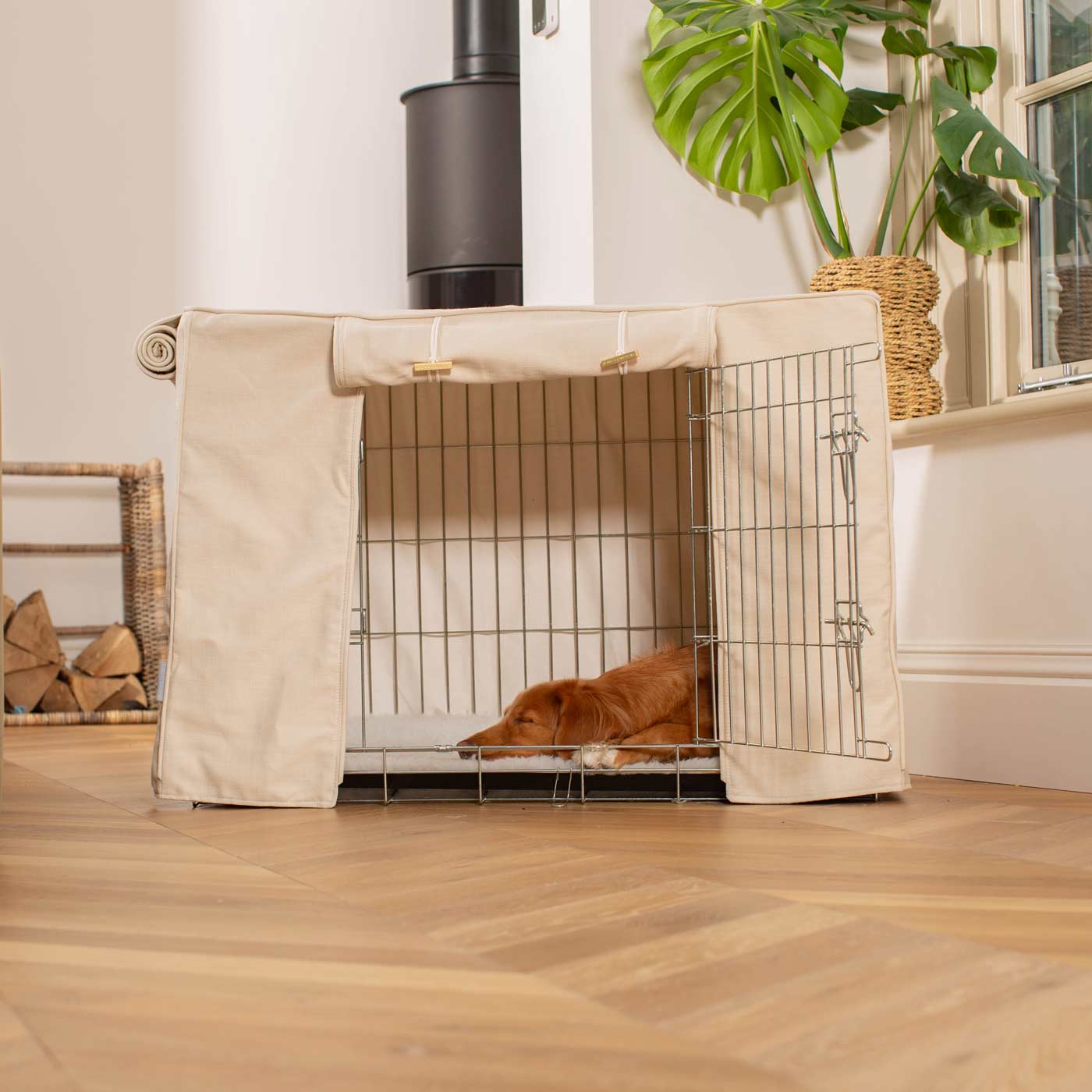 Dog Crate Cover In Savanna Bone by Lords & Labradors