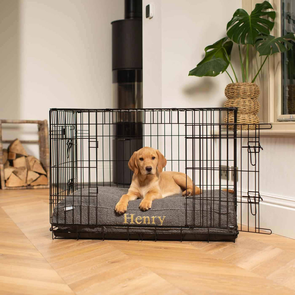 Dog Cushion in Granite Bouclé by Lords & Labradors