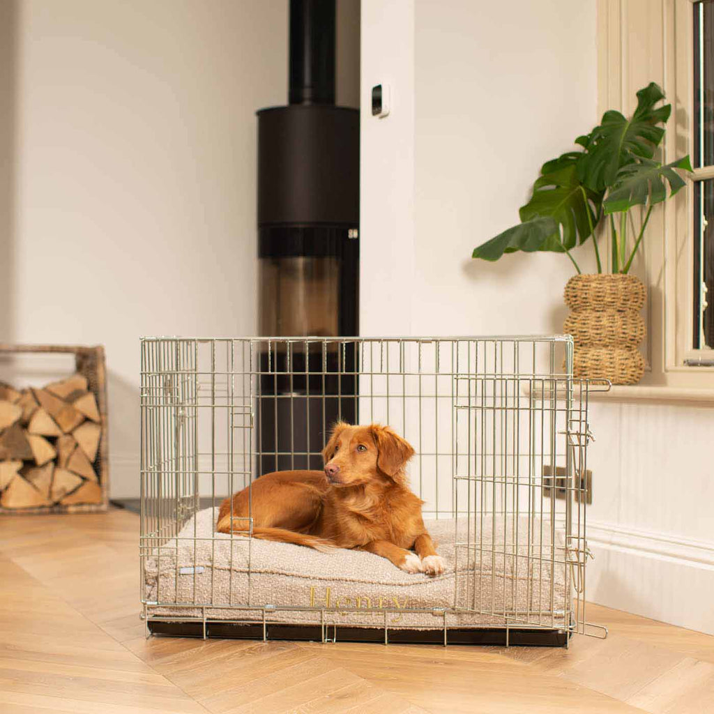 Dog Cushion in Mink Bouclé by Lords & Labradors