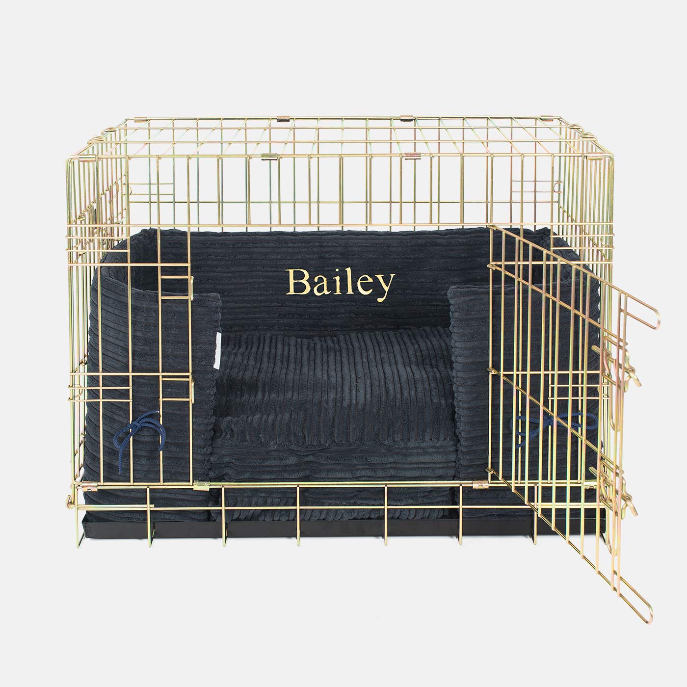 Dog Crate Bumper in Navy Essentials Plush by Lords & Labradors