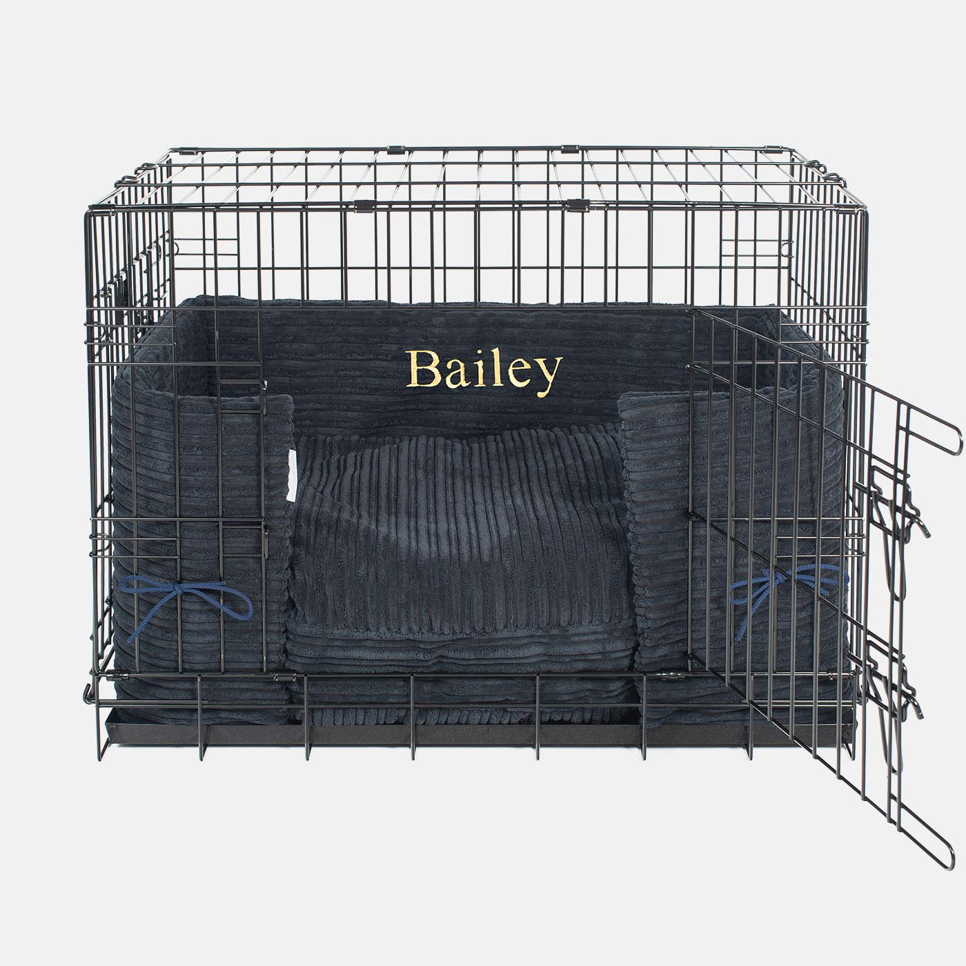 Dog Crate Bumper in Navy Essentials Plush by Lords & Labradors