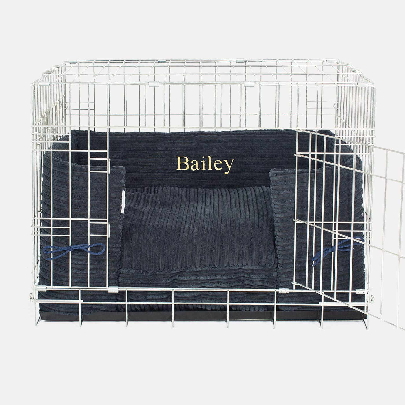 Dog Crate Bumper in Navy Essentials Plush by Lords & Labradors