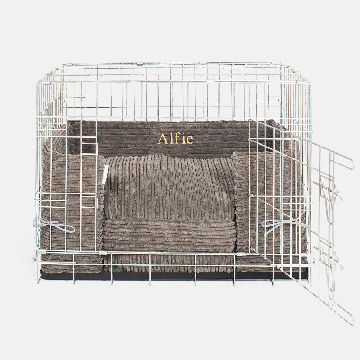 Dog Crate Bumper in Dark Grey Essentials Plush by Lords & Labradors