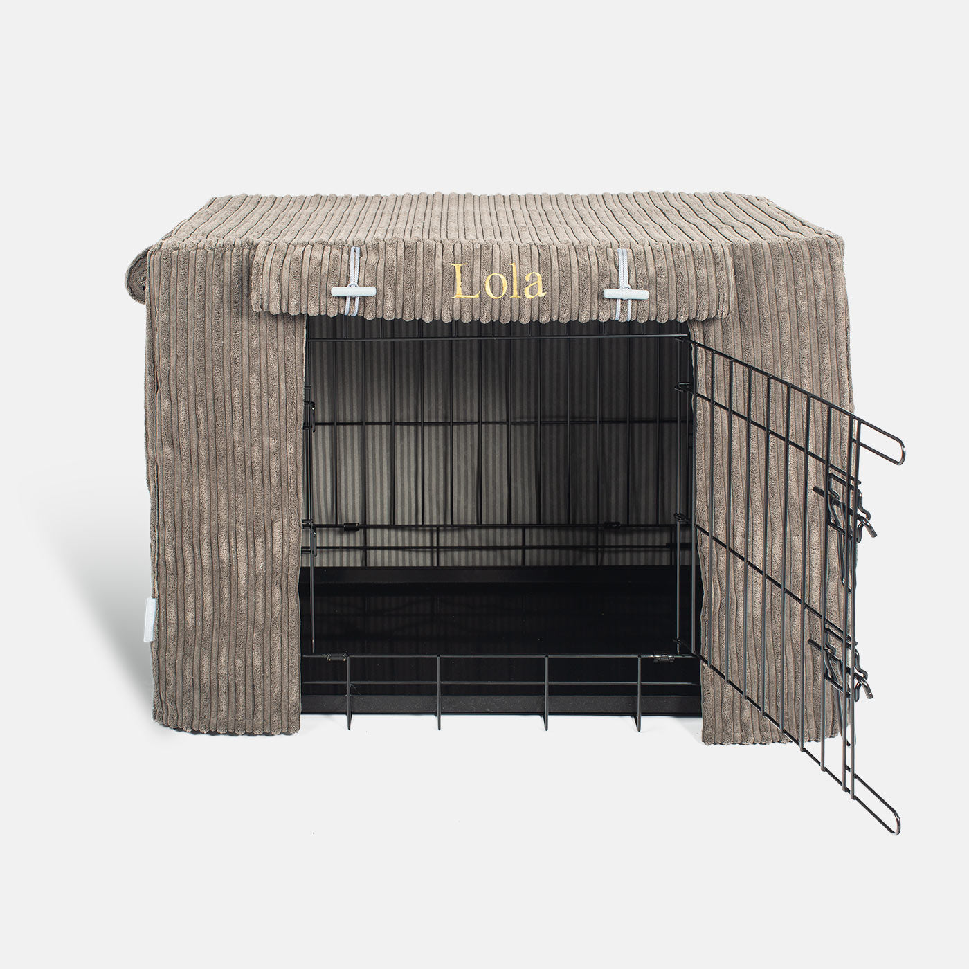Dog Crate Cover in Dark Grey Essentials Plush by Lords & Labradors