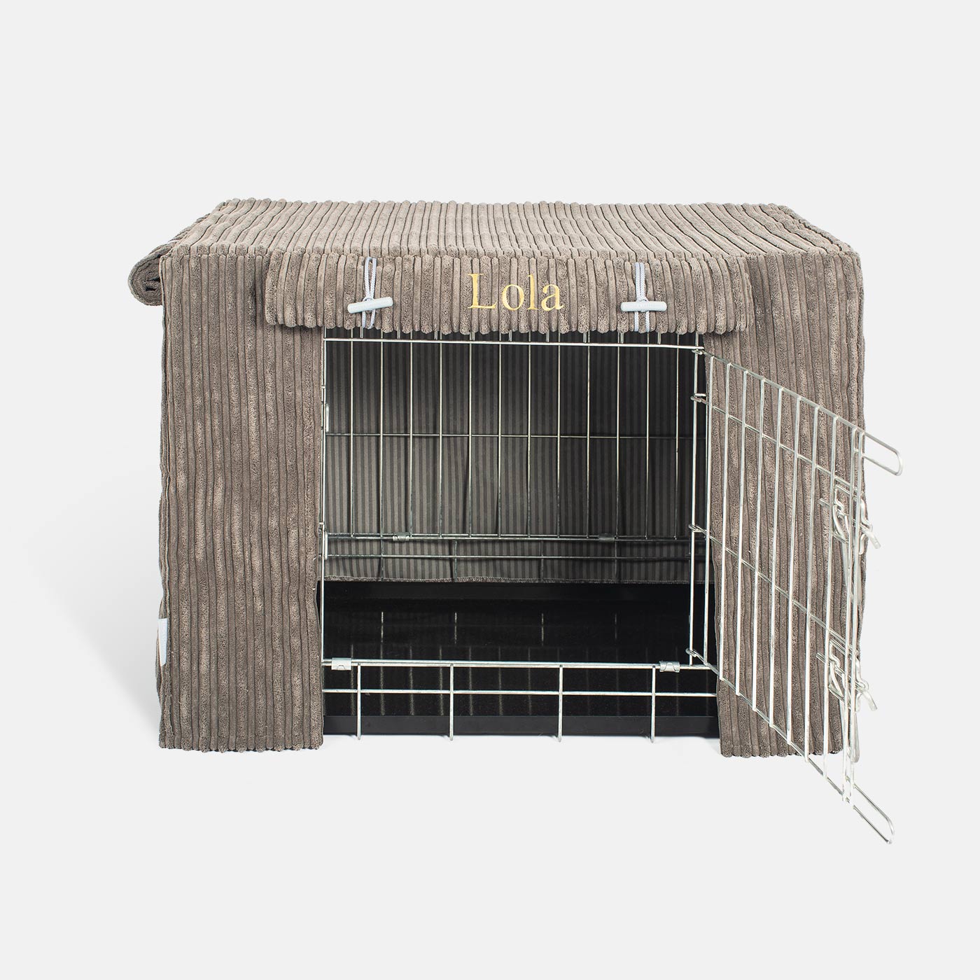 Dog Crate Cover in Dark Grey Essentials Plush by Lords & Labradors