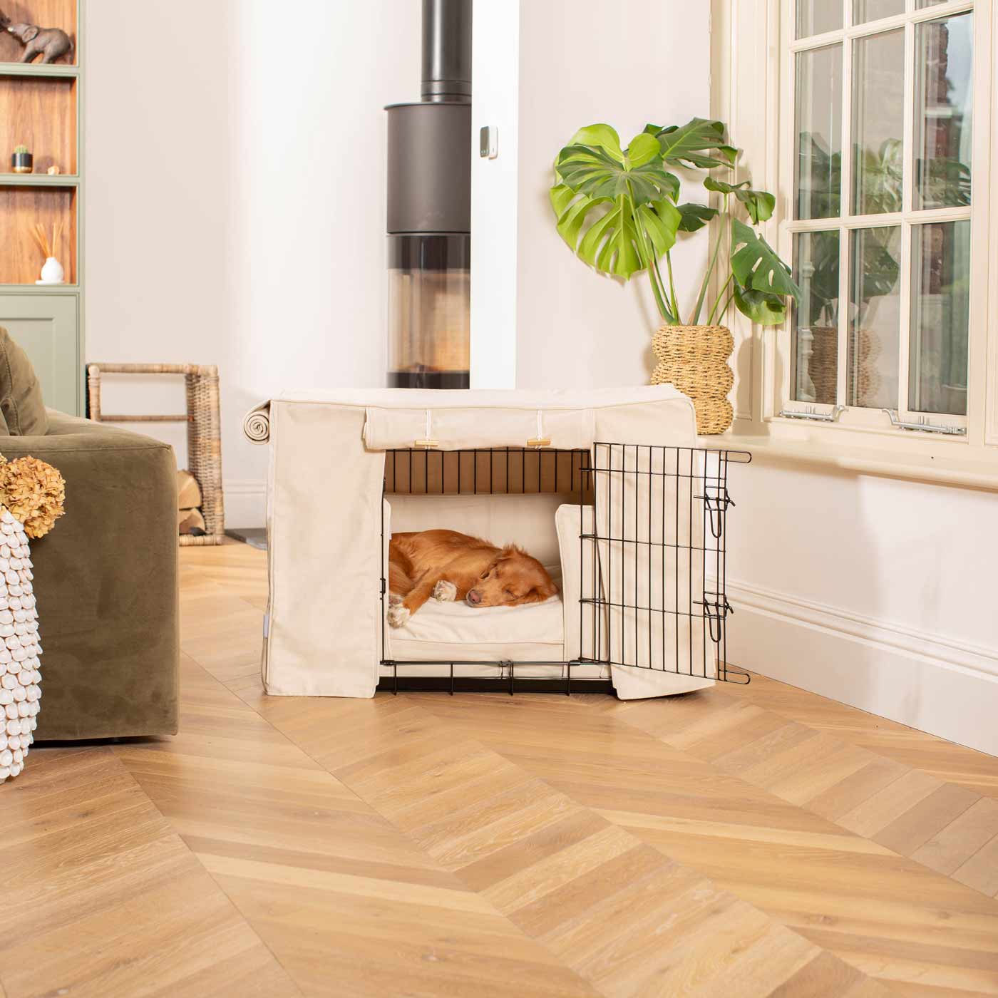 Dog Crate Set in Savanna Bone by Lords & Labradors