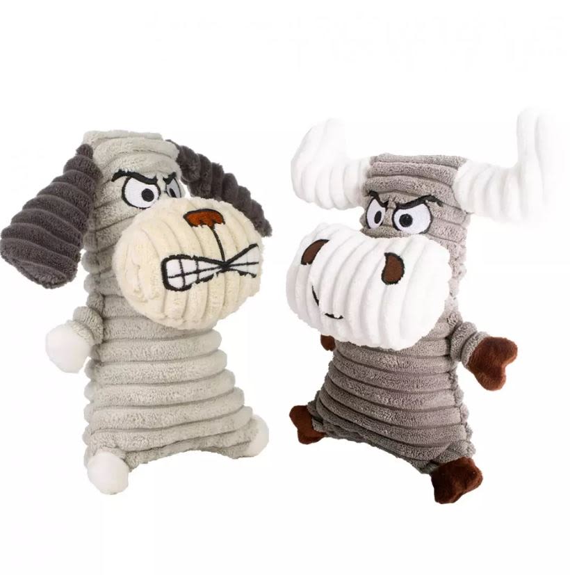 Ministry Of Pets Angry Squeakers Plush Toy - Mixed 4 Pcs