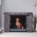 Dog Crate Cover in Dark Grey Essentials Plush by Lords & Labradors