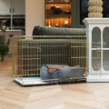 Dog Crate with Cosy & Calming Puppy Crate Bed in Granite Bouclé by Lords & Labradors