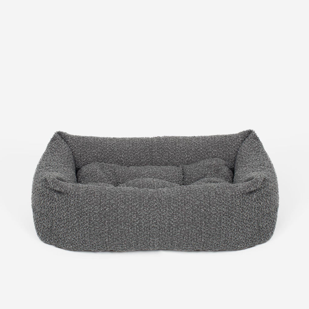Dog Crate with Cosy & Calming Puppy Crate Bed in Granite Bouclé by Lords & Labradors